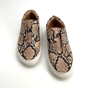 J/Slides Heidi Women's Leather Snakeskin Sneaker // 6.5